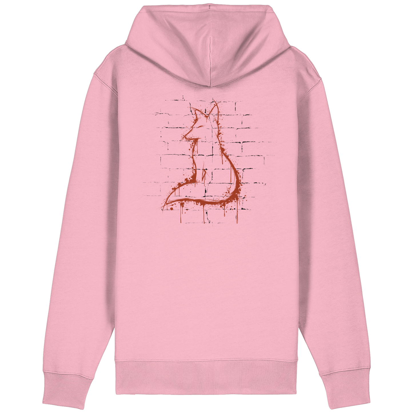 Street Art Fuchs Silhouette - Organic Relaxed Zipper