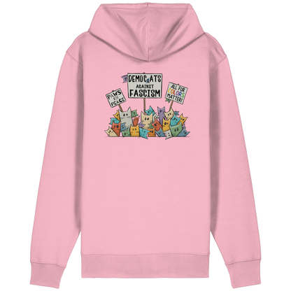 Demo-Katzen gegen Faschismus und für Vielfalt - Organic Relaxed Zipper