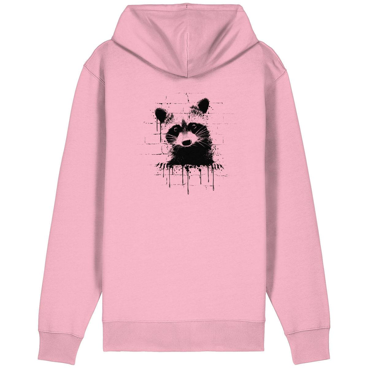 Funky Street Art Waschbär - Organic Relaxed Zipper