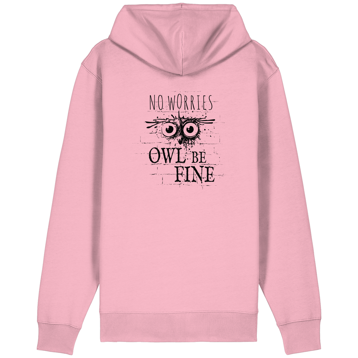 Owl Be Fine Street Art Eule - Organic Relaxed Zipper
