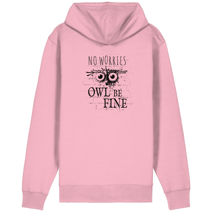 Owl Be Fine Street Art Eule - Organic Relaxed Zipper
