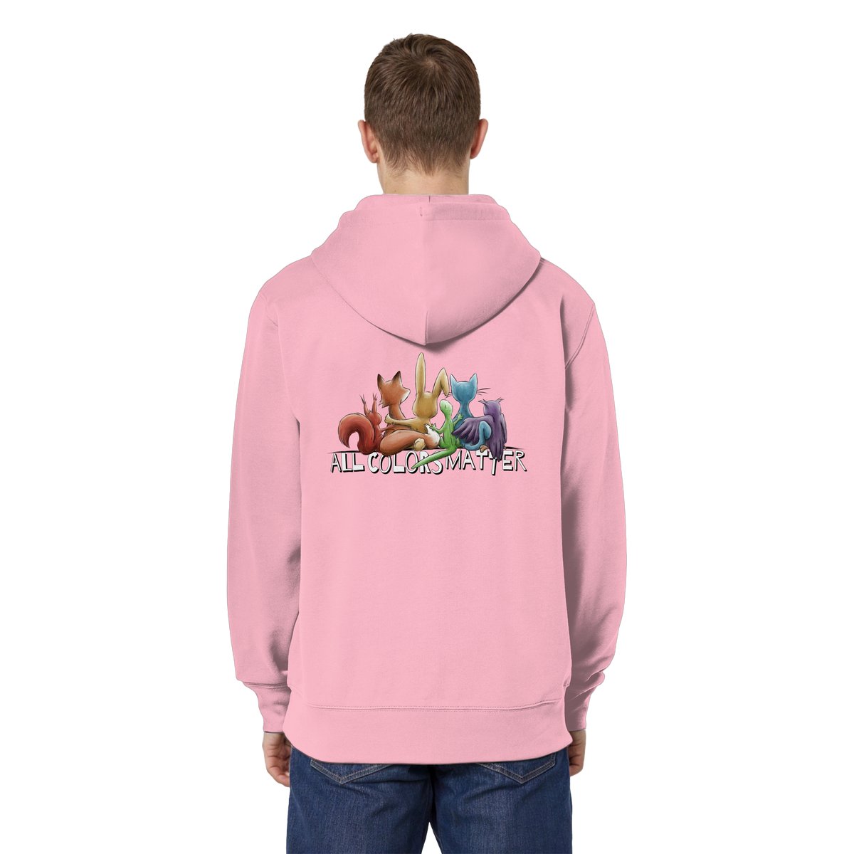 All Colors Matter! Regenbogen Tiere für Vielfalt - Organic Relaxed Zipper
