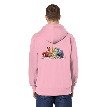 All Colors Matter! Regenbogen Tiere für Vielfalt - Organic Relaxed Zipper