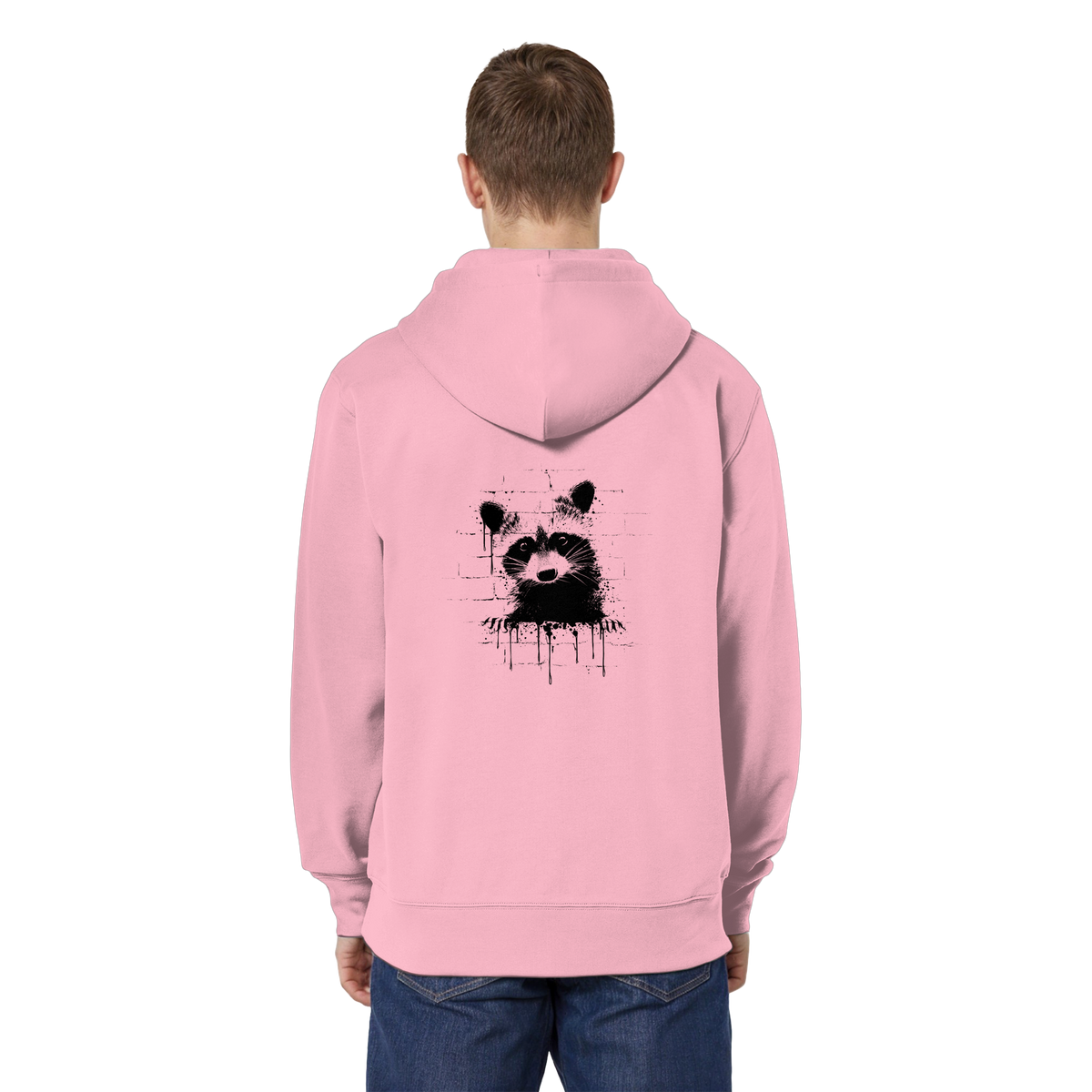 Funky Street Art Waschbär - Organic Relaxed Zipper