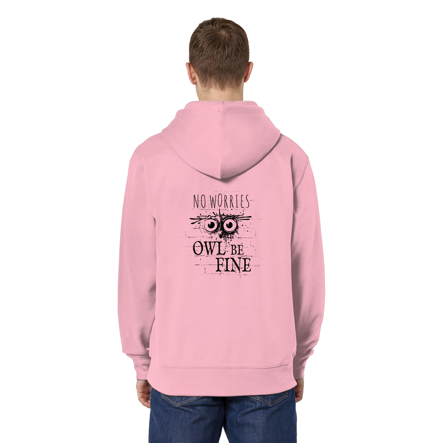 Owl Be Fine Street Art Eule - Organic Relaxed Zipper