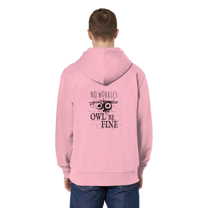 Owl Be Fine Street Art Eule - Organic Relaxed Zipper