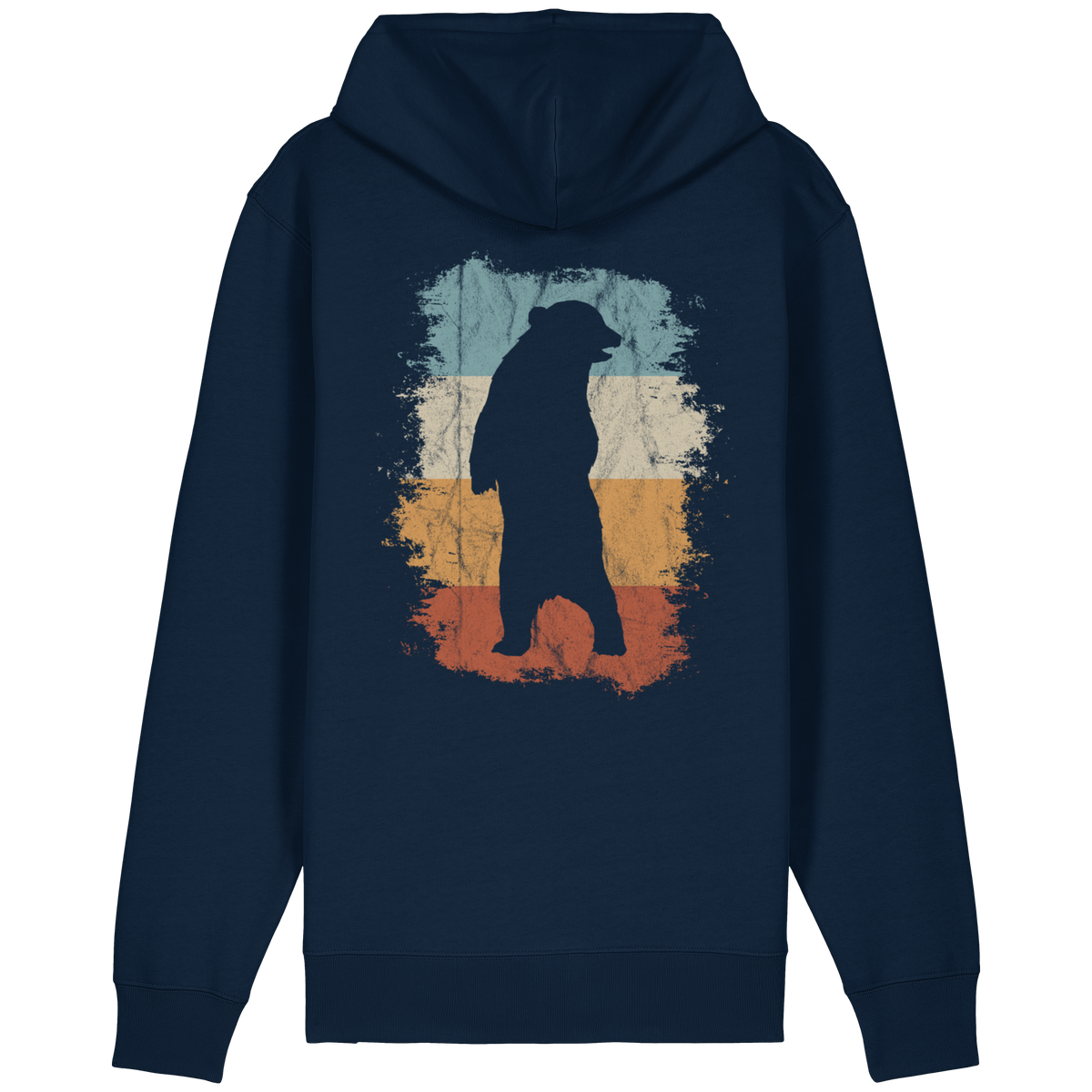 Retro Bären-Silhouette - Organic Relaxed Zipper