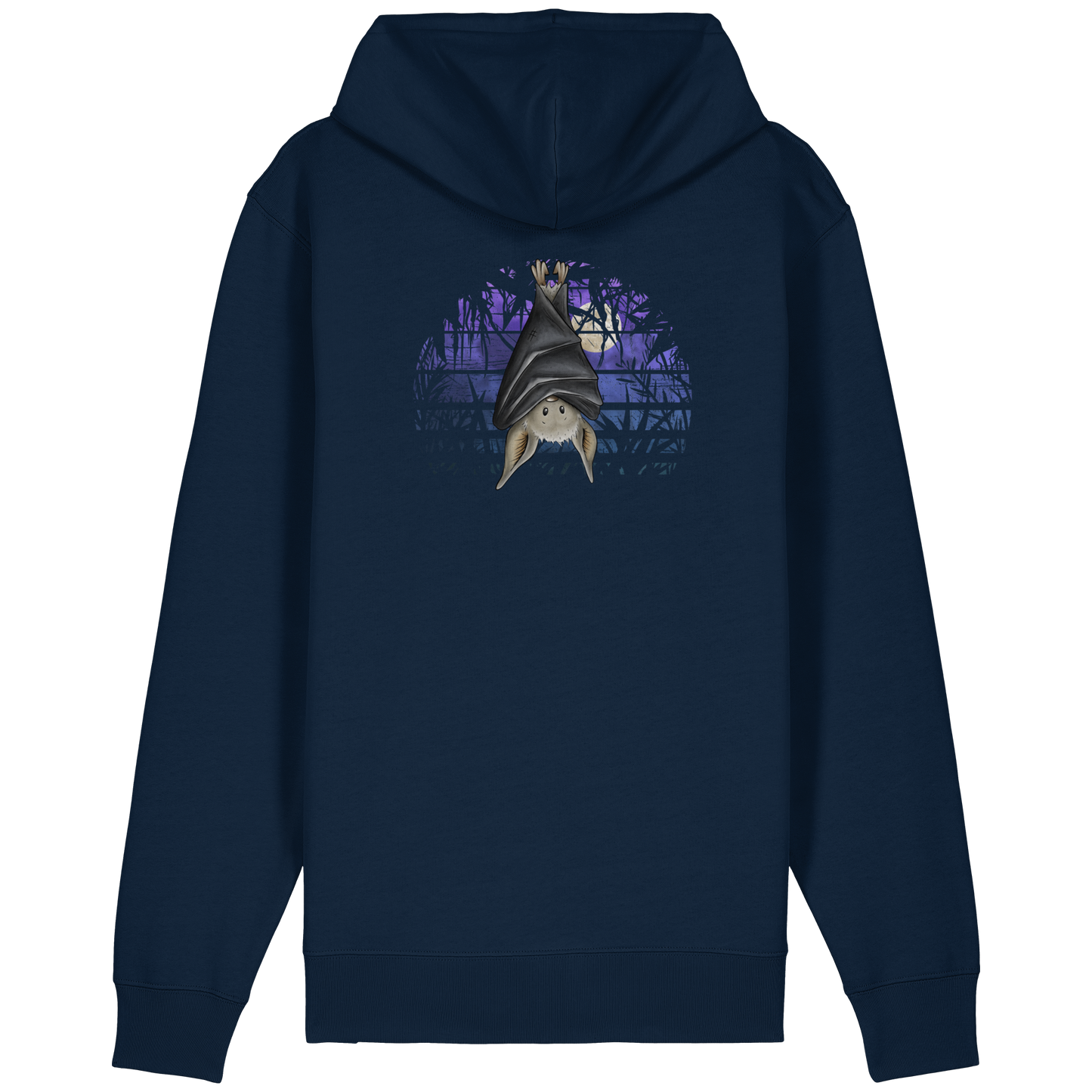 Fledermaus in blauer Nacht - Organic Relaxed Zipper