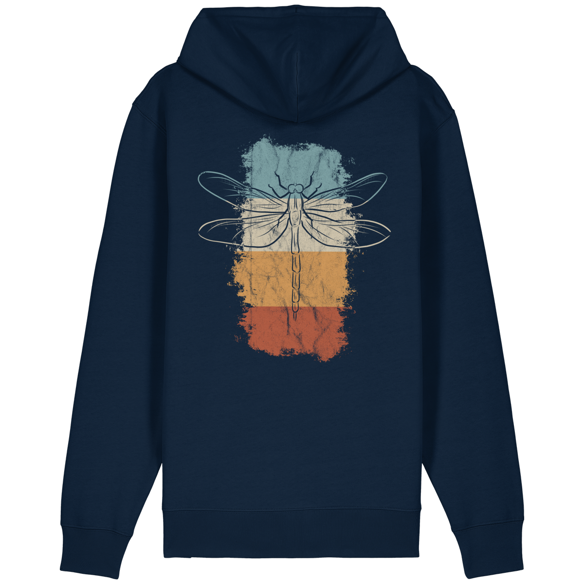 Retro Kunst Libelle | Vintage Dragonfly - Organic Relaxed Zipper