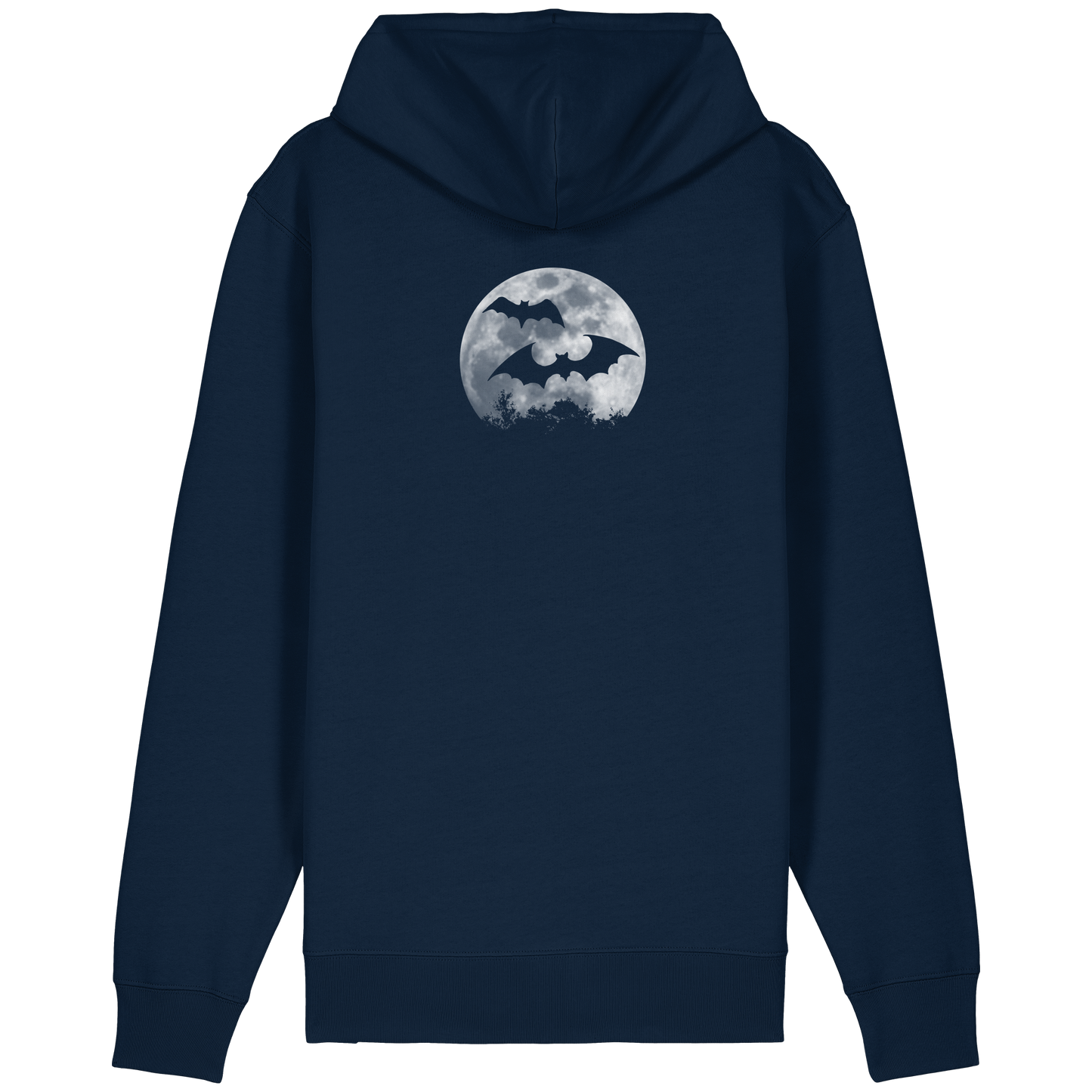 Fledermaus Silhouetten bei Vollmond - Organic Relaxed Zipper