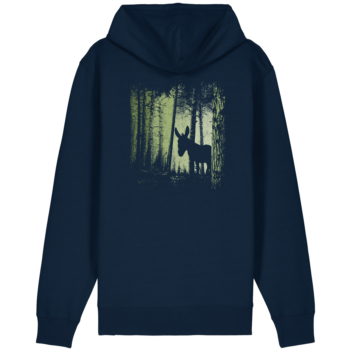 Esel im Zwielicht-Wald - Organic Relaxed Zipper