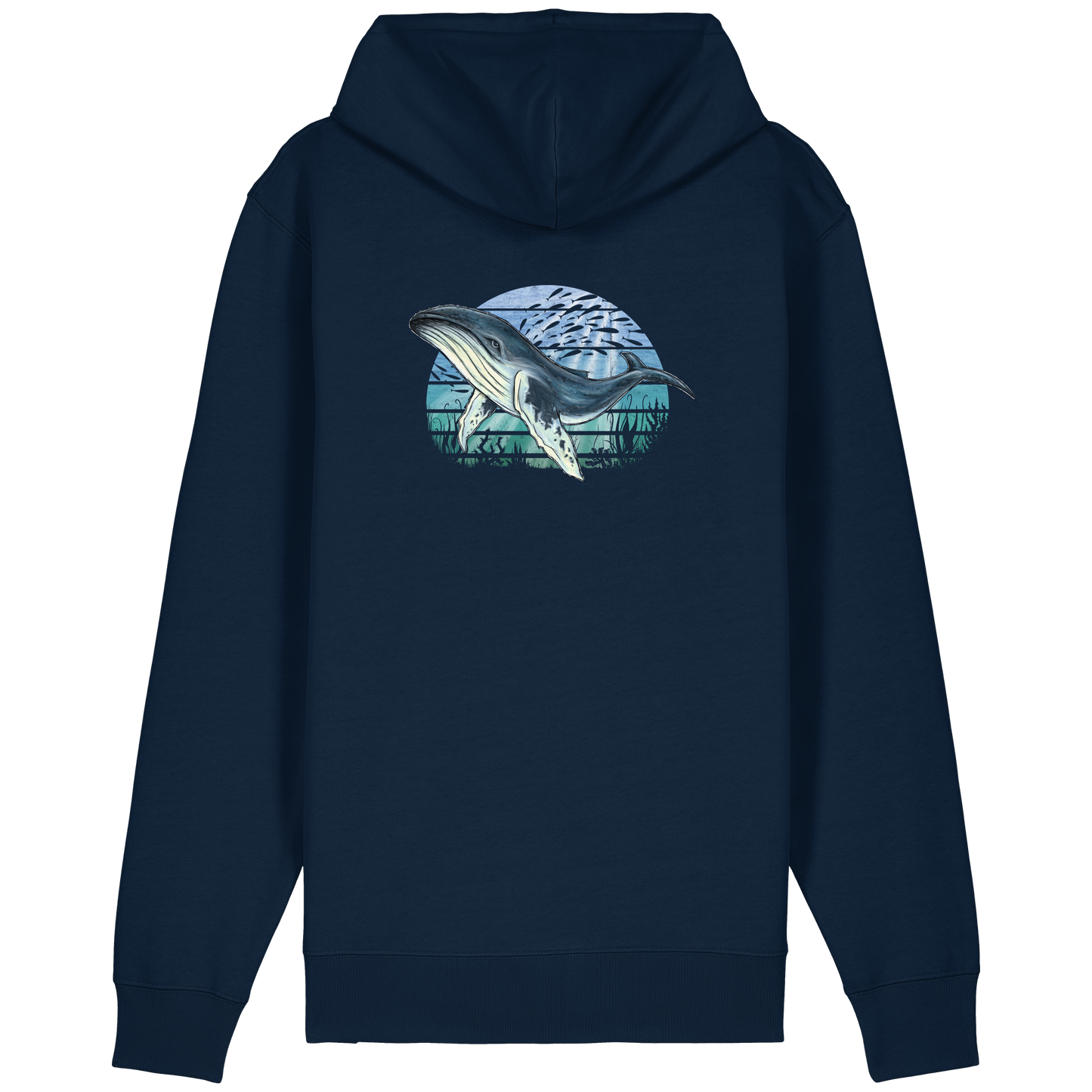 Retro Unterwasser Buckelwal - Organic Relaxed Zipper