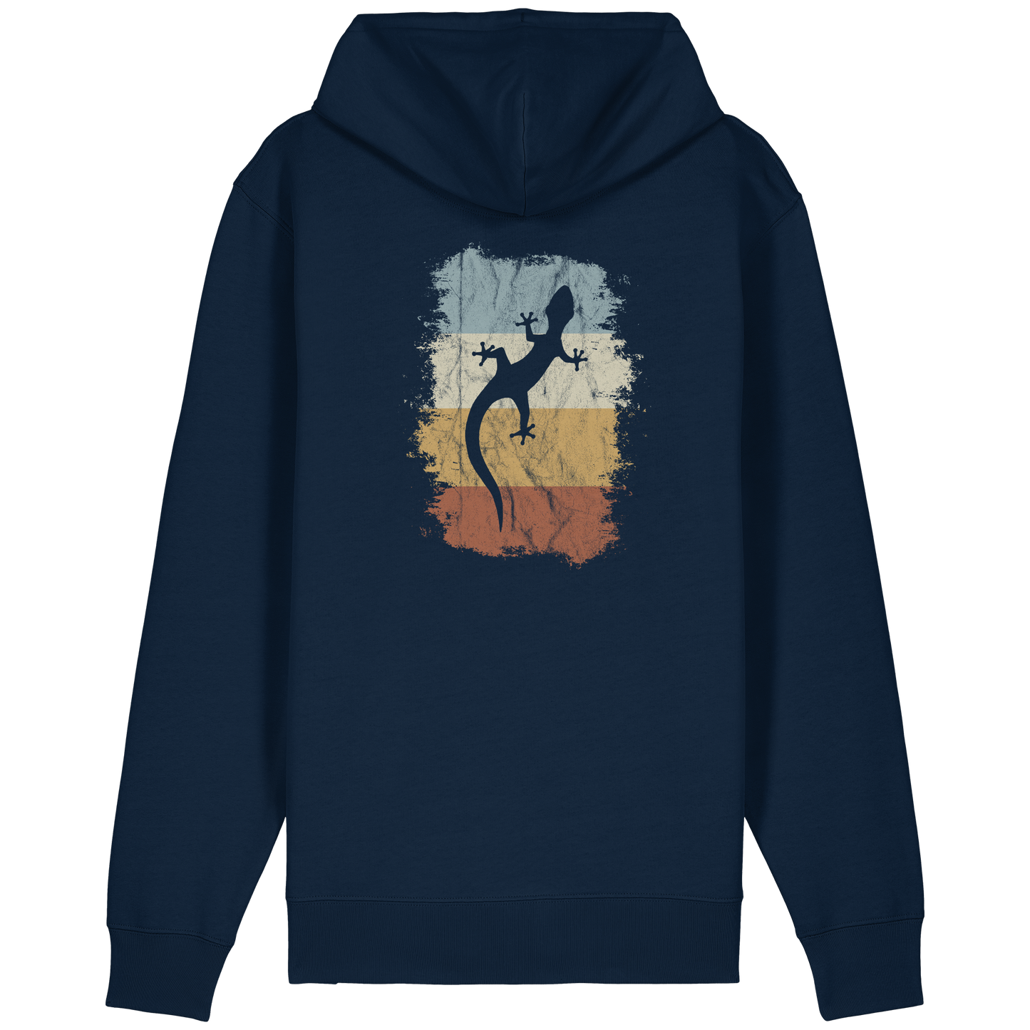Retro Gecko Salamander Silhouette - Organic Relaxed Zipper
