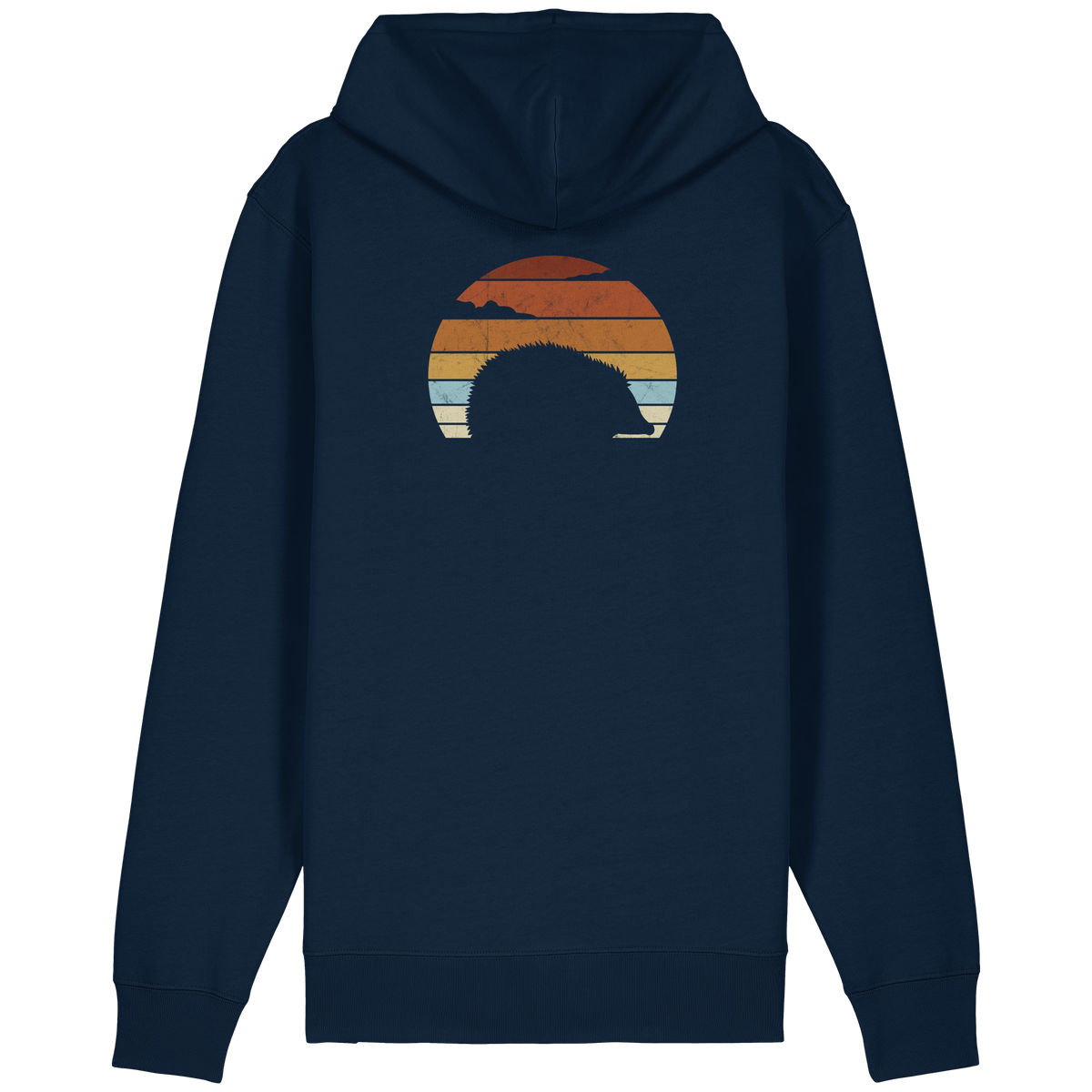 Retro Igel Silhouette im Sonnenuntergang - Organic Relaxed Zipper