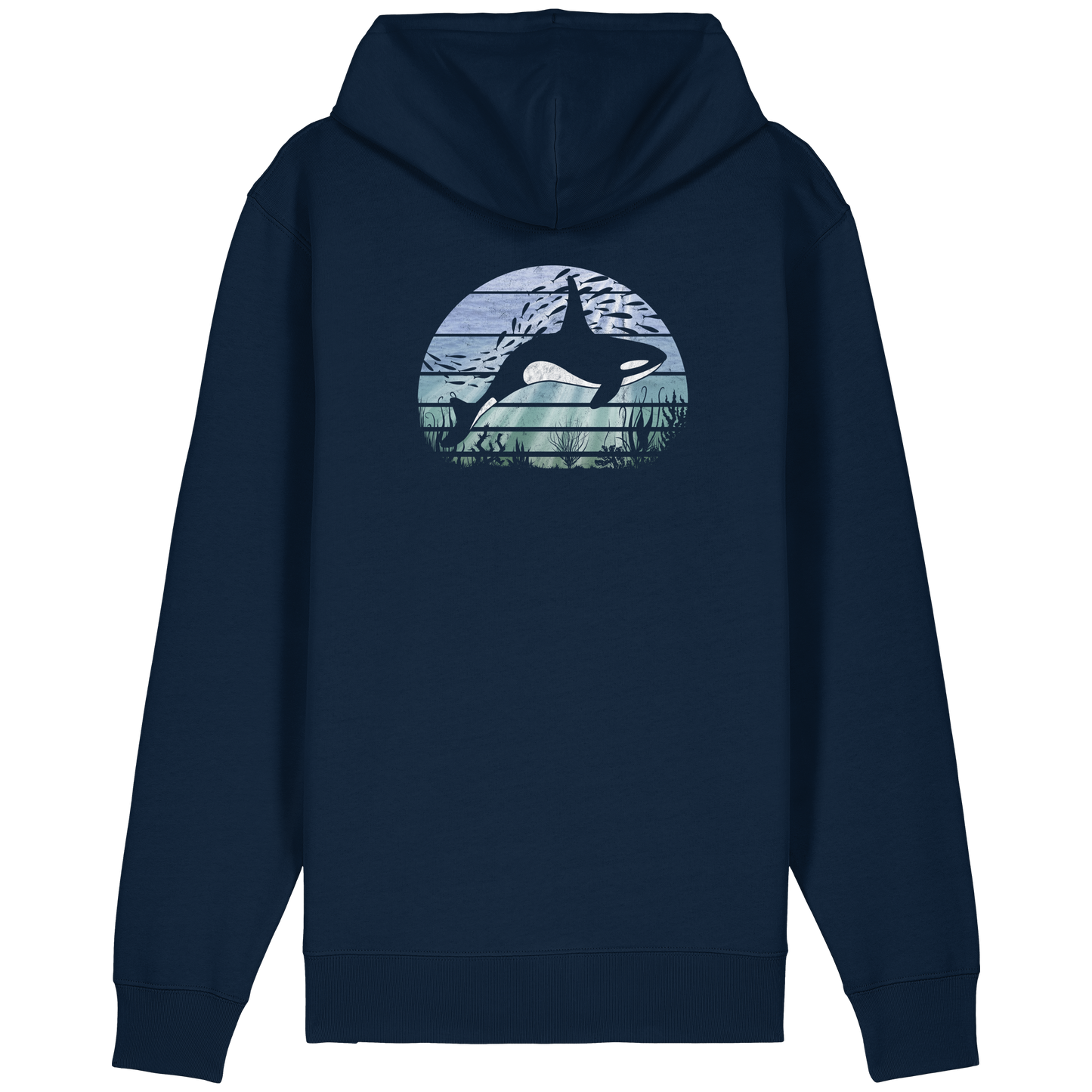 Retro Tiefsee Schwertwal Orca - Organic Relaxed Zipper