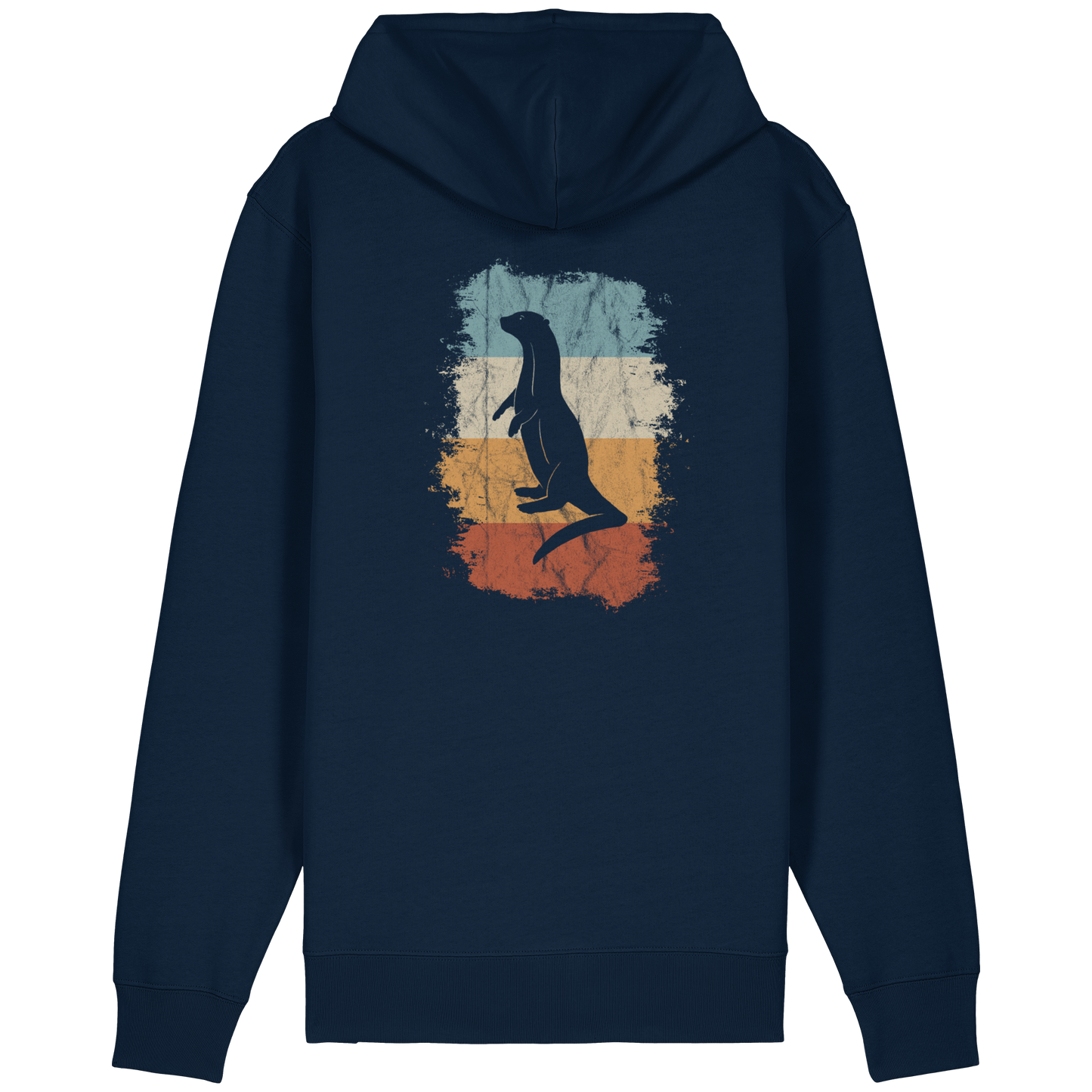 Retro Otter Fischotter Silhouette - Organic Relaxed Zipper