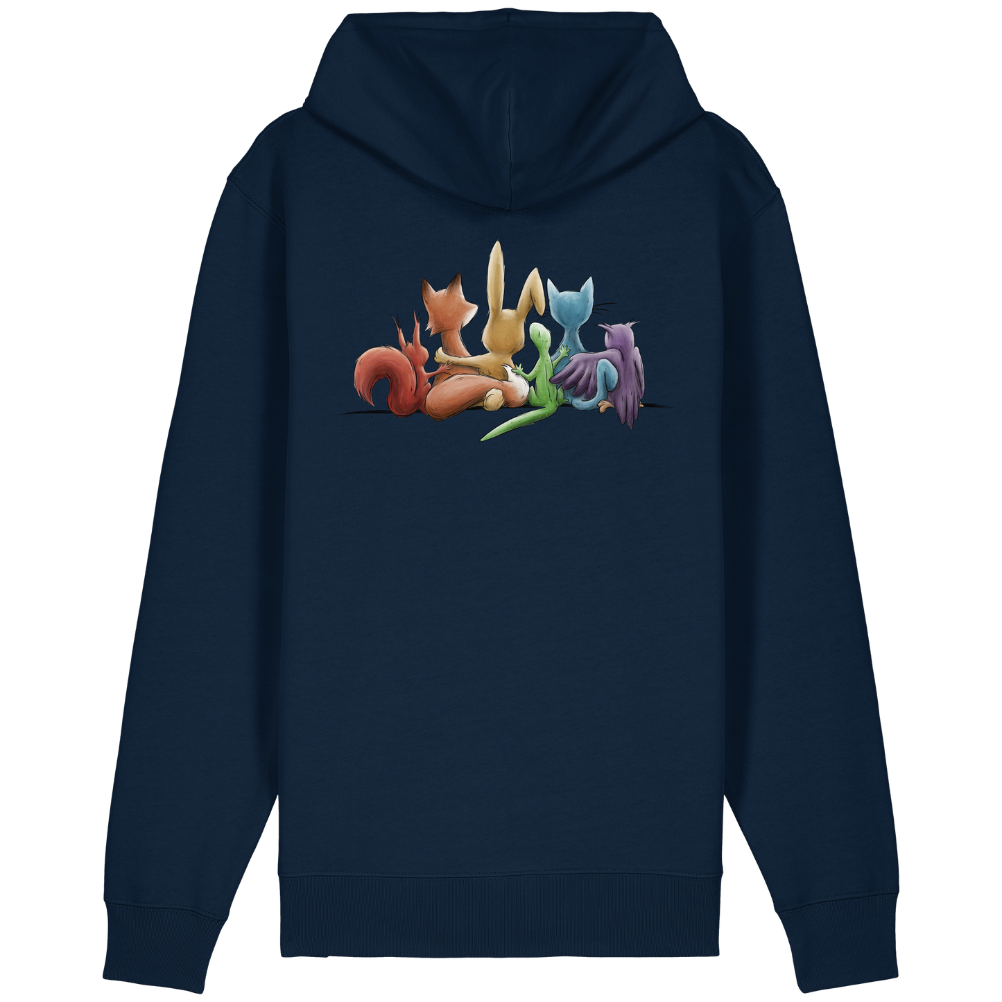 Regenbogen Tiere für Freundschaft, Toleranz und Vielfalt - Organic Relaxed Zipper