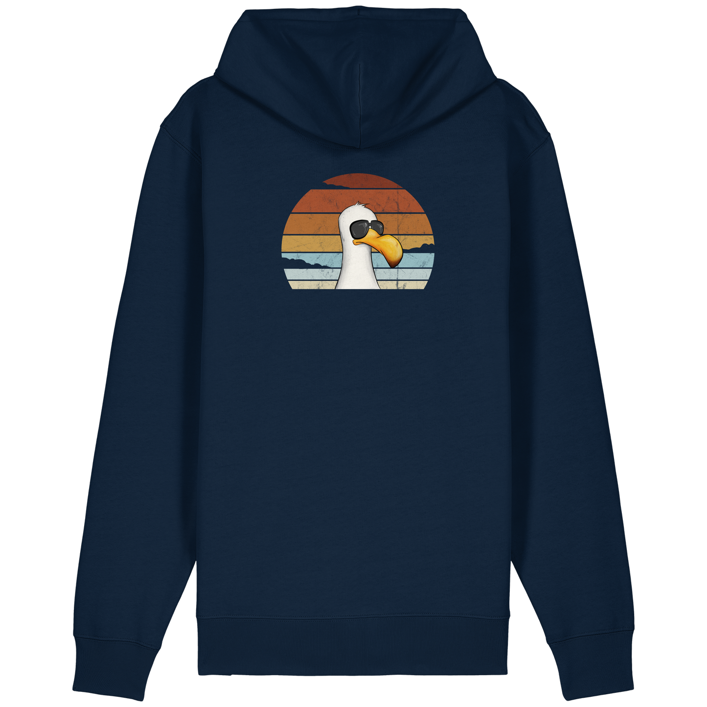 Cool lässige Retro Möwe - Organic Relaxed Zipper
