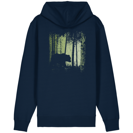 Braunbär im Zwielicht Wald - Organic Relaxed Zipper