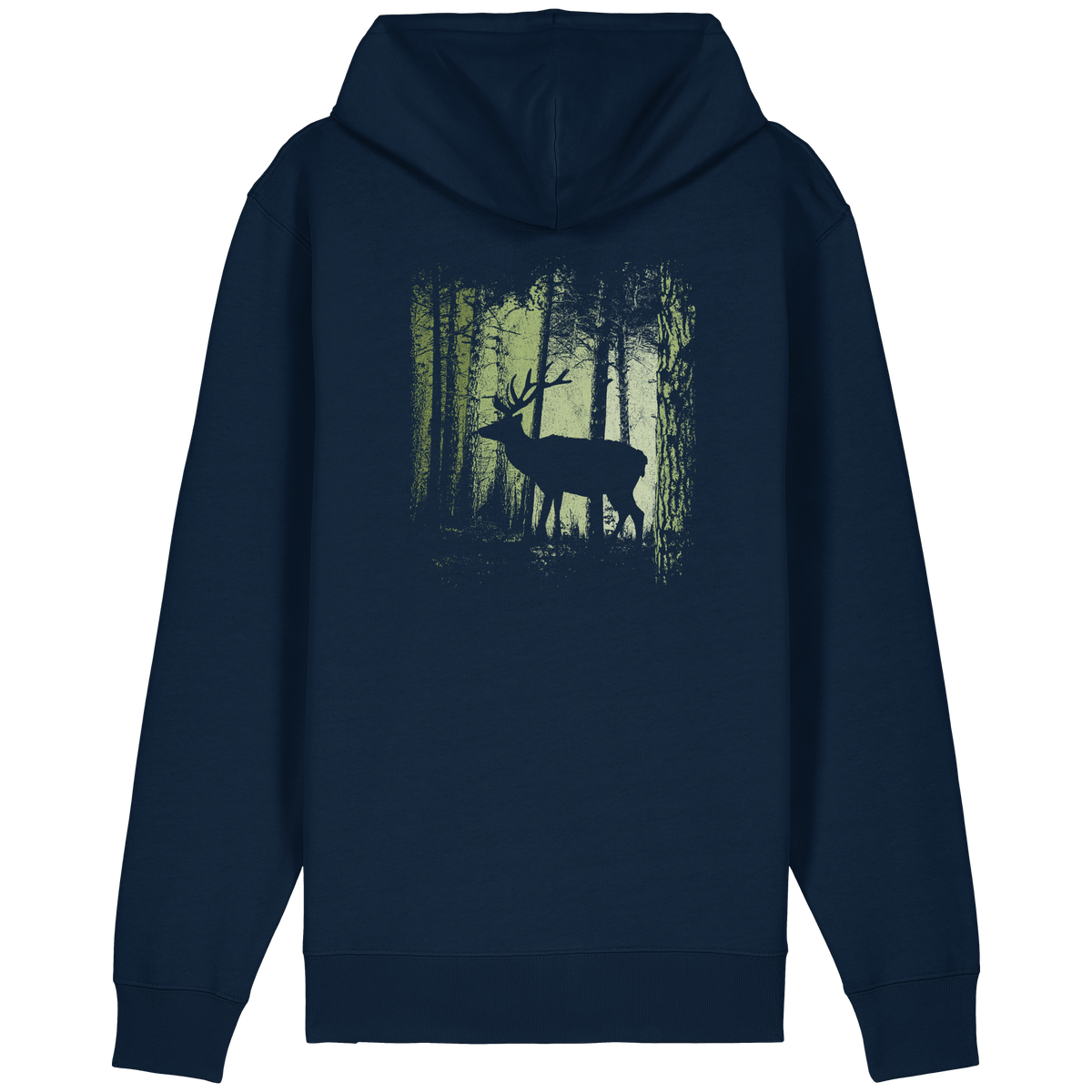 Hirsch im Zwielicht Wald - Organic Relaxed Zipper