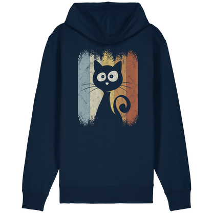Retro Katze Silhouette - Organic Relaxed Zipper