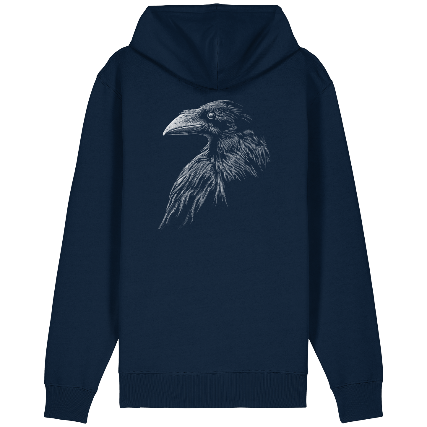 Kritzelkunst Rabe Krähe - Organic Relaxed Zipper