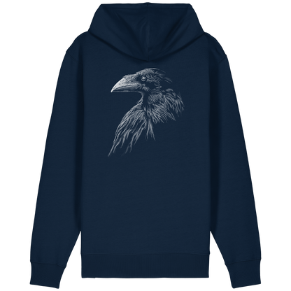 Kritzelkunst Rabe Krähe - Organic Relaxed Zipper