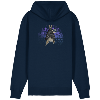 Fledermaus in blauer Nacht - Organic Relaxed Zipper