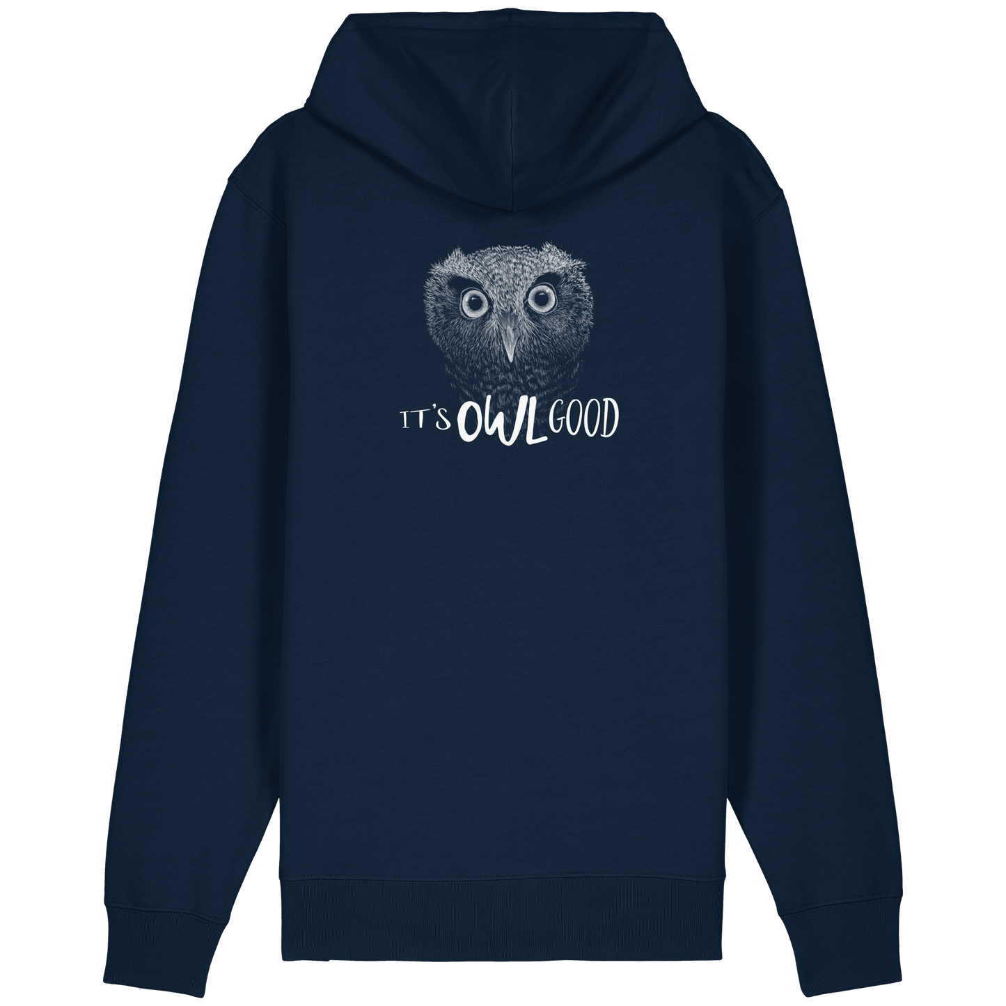 OWL Good | Kritzel-Kunst-Eule - Organic Relaxed Zipper