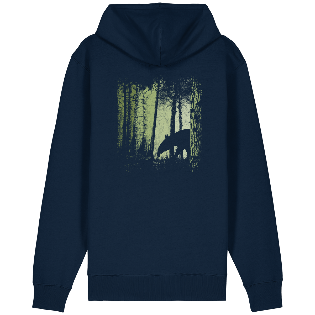 Lässiger Tapir im Zwielicht Wald - Organic Relaxed Zipper