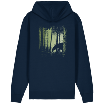 Lässiger Tapir im Zwielicht Wald - Organic Relaxed Zipper