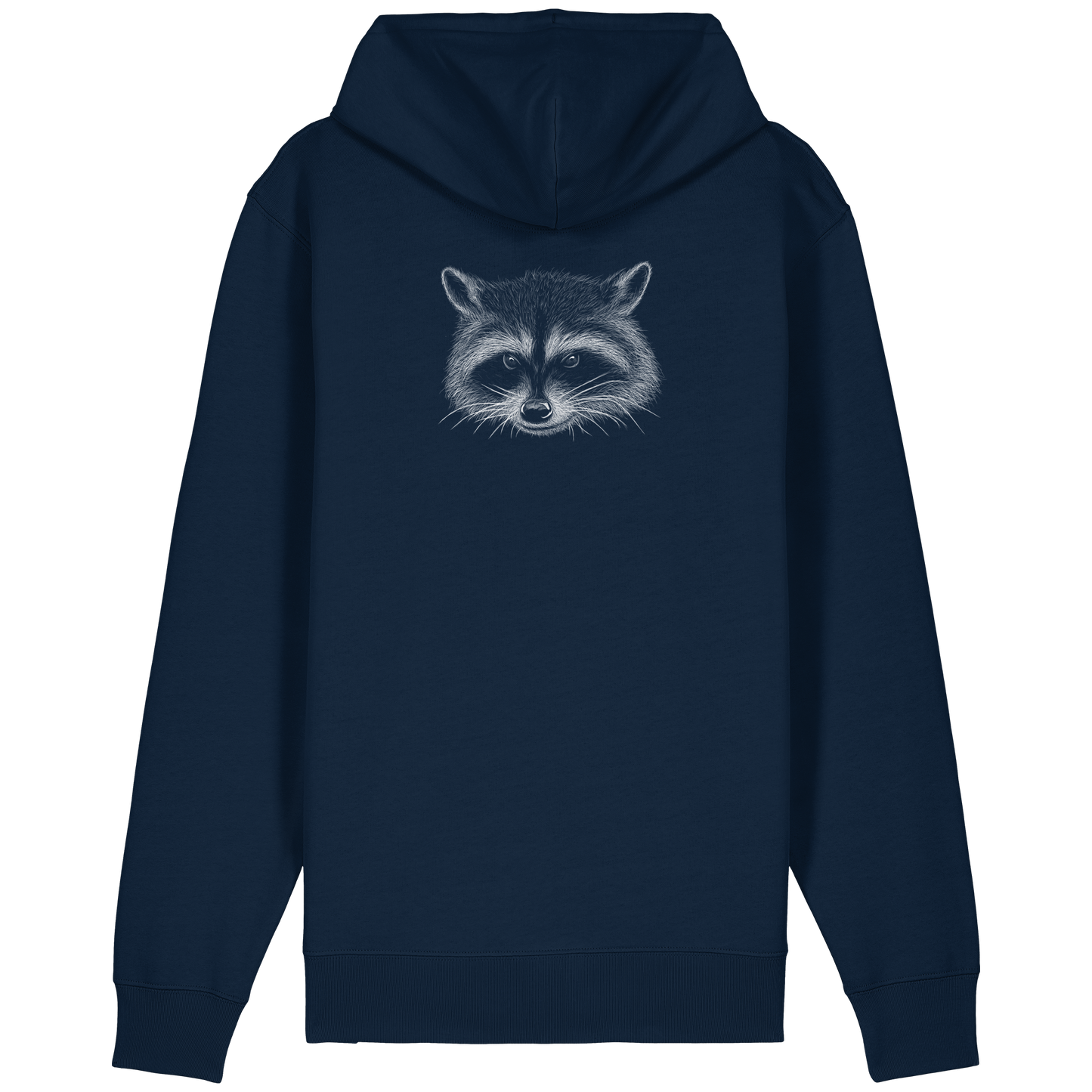 Waschbär Illustration Kritzelkunst - Organic Relaxed Zipper