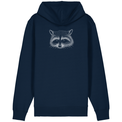 Waschbär Illustration Kritzelkunst - Organic Relaxed Zipper