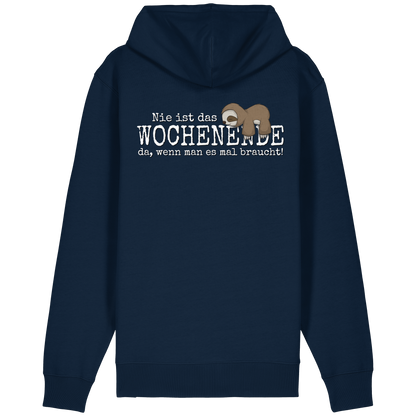 Kawaii Faultier Wochenende - Organic Relaxed Zipper