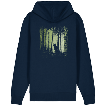 Luchs Wildkatze im Zwielicht Wald - Organic Relaxed Zipper