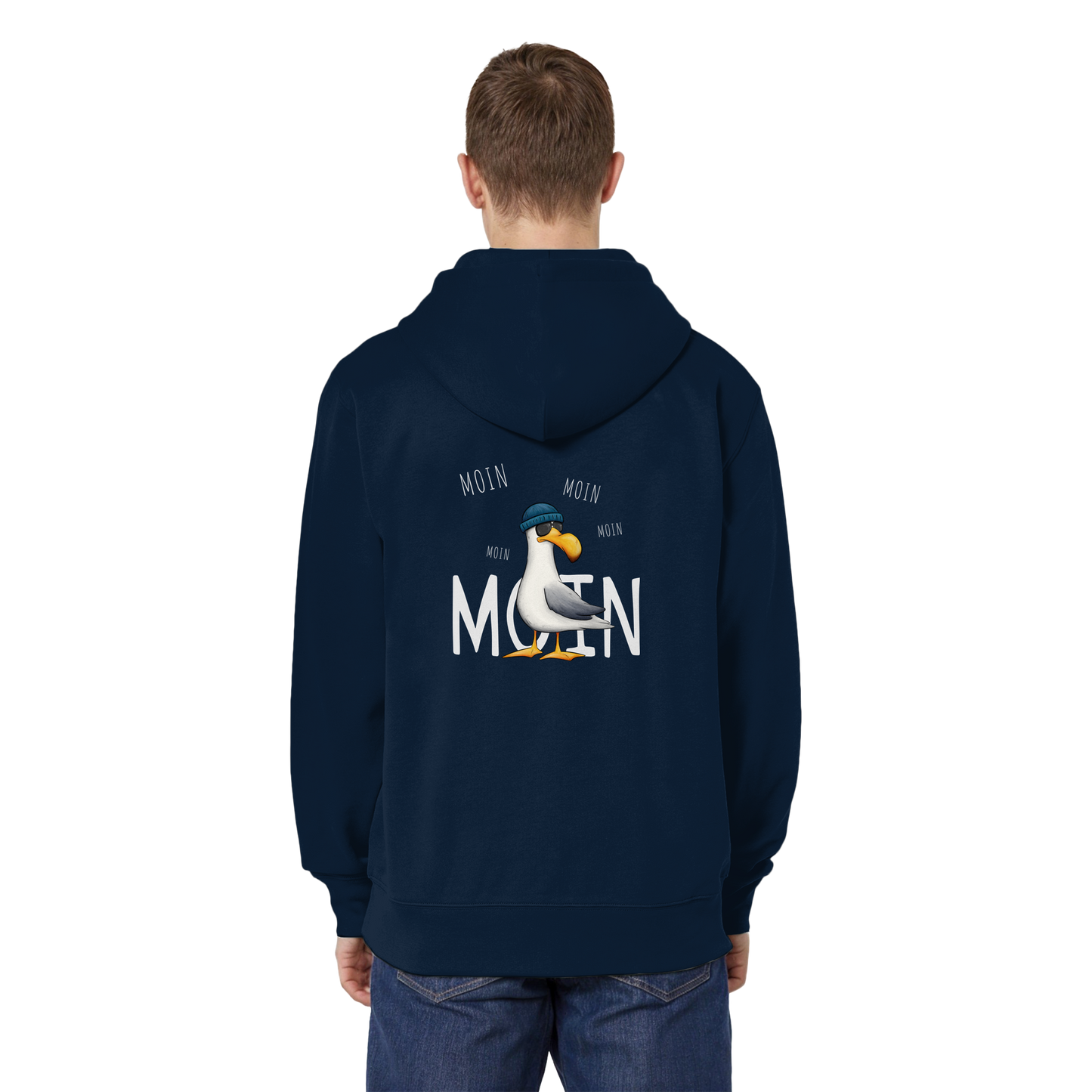 Moin Moin Lässige Hipster Möwe  - Organic Relaxed Zipper