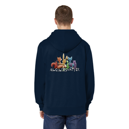 All Colors Matter! Regenbogen Tiere für Vielfalt - Organic Relaxed Zipper