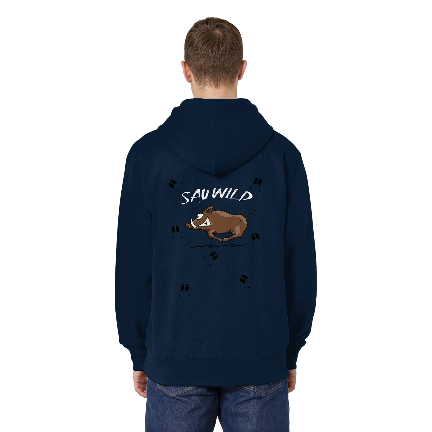 Sauwild wilde Sau | Wildschwein Keiler - Organic Relaxed Zipper