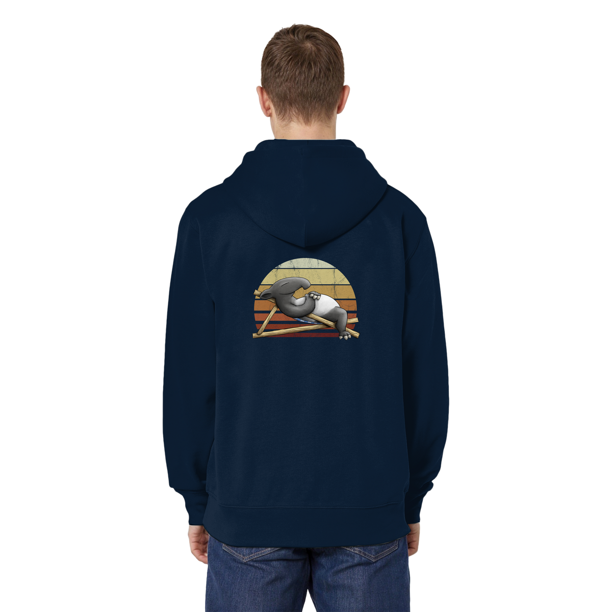 Lässiger Retro Sundown Tapir - Organic Relaxed Zipper