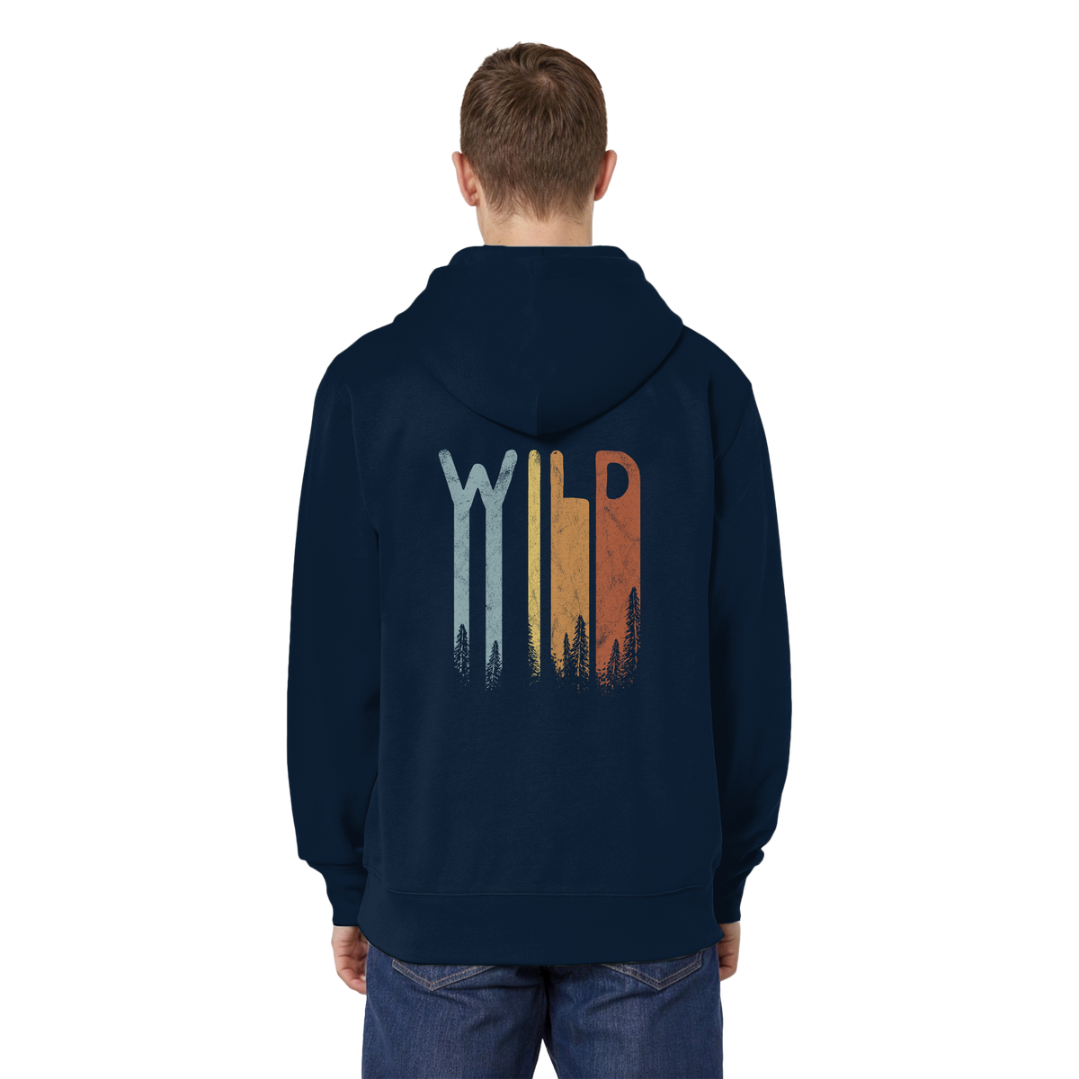 Wild Retro Schriftzug - Organic Relaxed Zipper