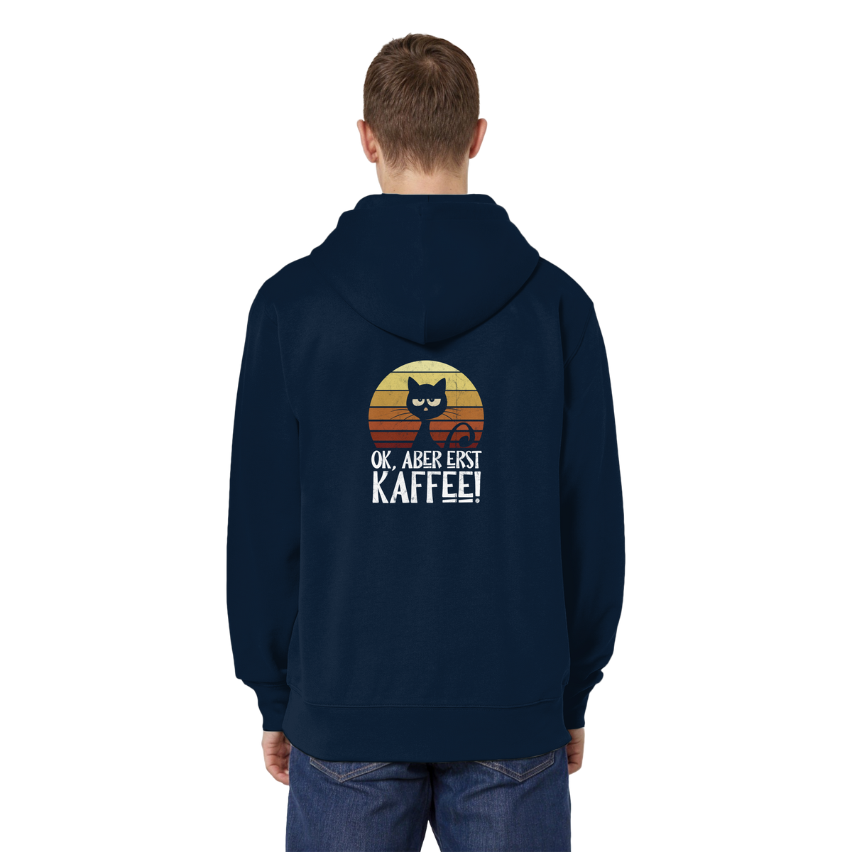 Ok, aber erst Kaffee | launische Katze - Organic Relaxed Zipper