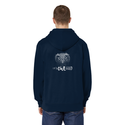 OWL Good | Kritzel-Kunst-Eule - Organic Relaxed Zipper