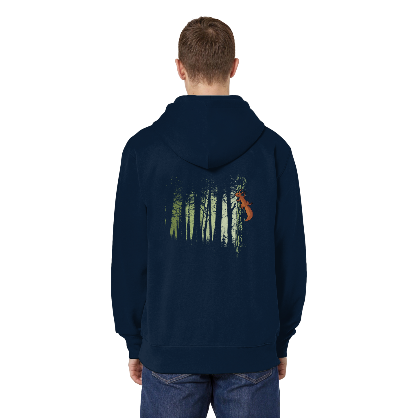 Eichhörnchen im Zwielicht-Wald - Organic Relaxed Zipper