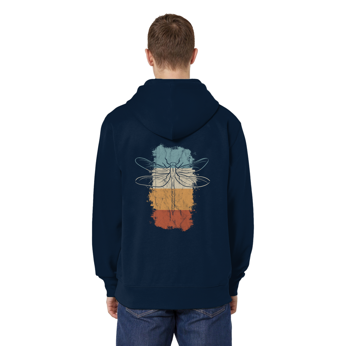 Retro Kunst Libelle | Vintage Dragonfly - Organic Relaxed Zipper