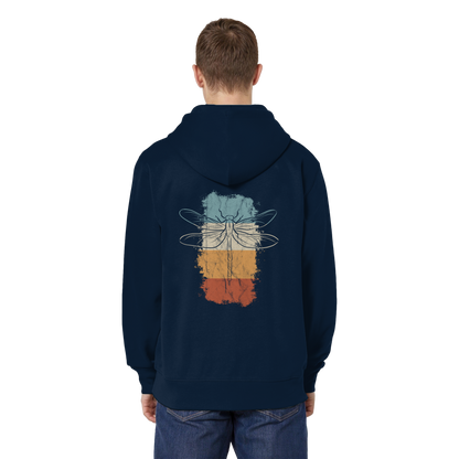 Retro Kunst Libelle | Vintage Dragonfly - Organic Relaxed Zipper