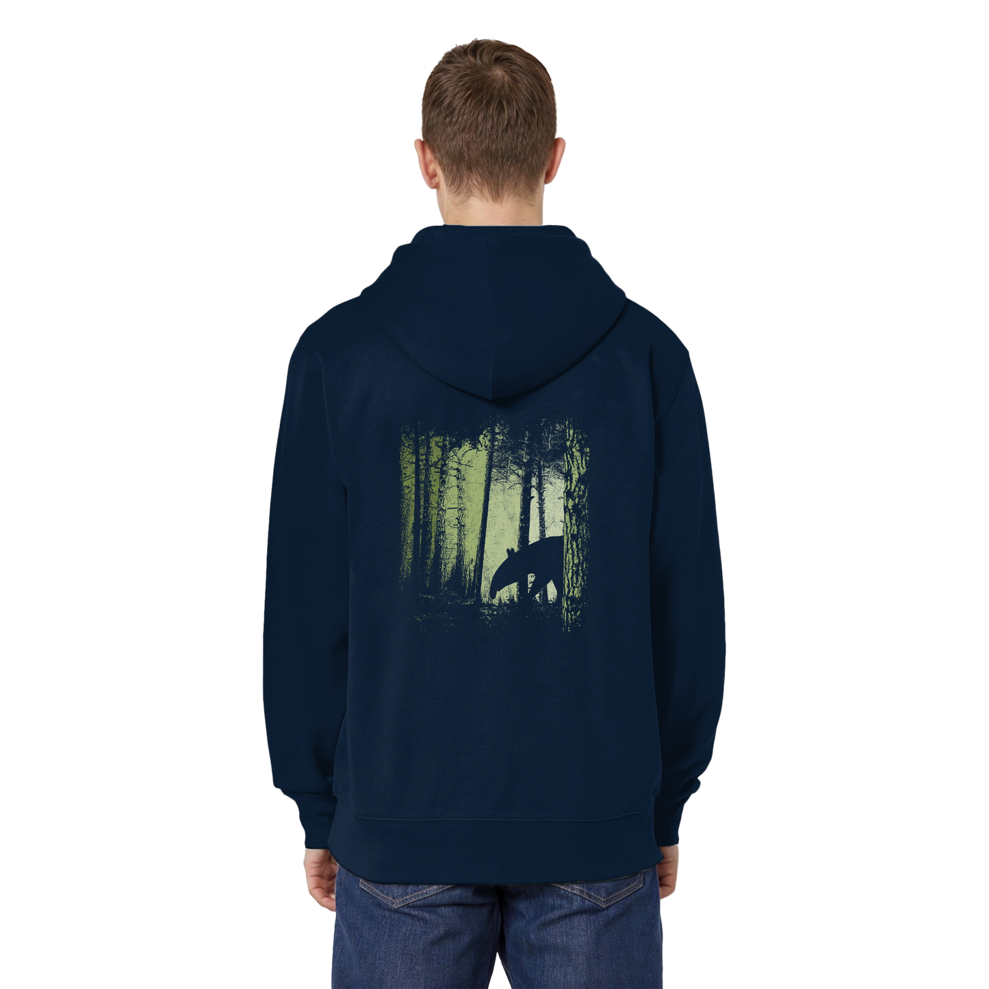 Lässiger Tapir im Zwielicht Wald - Organic Relaxed Zipper