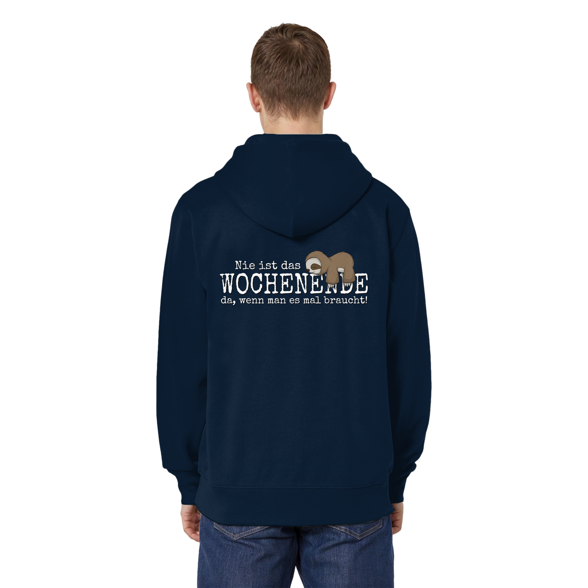 Kawaii Faultier Wochenende - Organic Relaxed Zipper