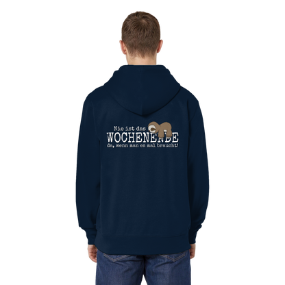 Kawaii Faultier Wochenende - Organic Relaxed Zipper
