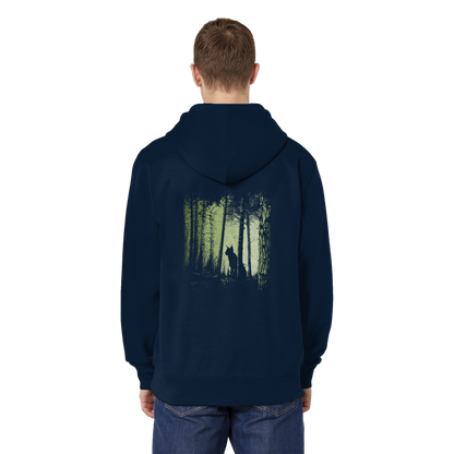 Luchs Wildkatze im Zwielicht Wald - Organic Relaxed Zipper