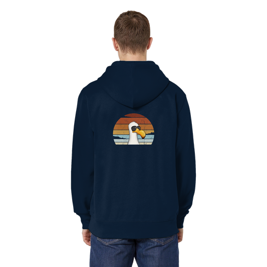 Cool lässige Retro Möwe - Organic Relaxed Zipper